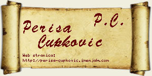 Periša Čupković vizit kartica